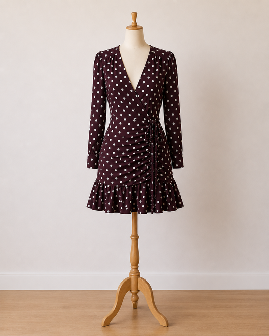 Veronica Beard Lou Lou Silk Polka Dot Mini Dress