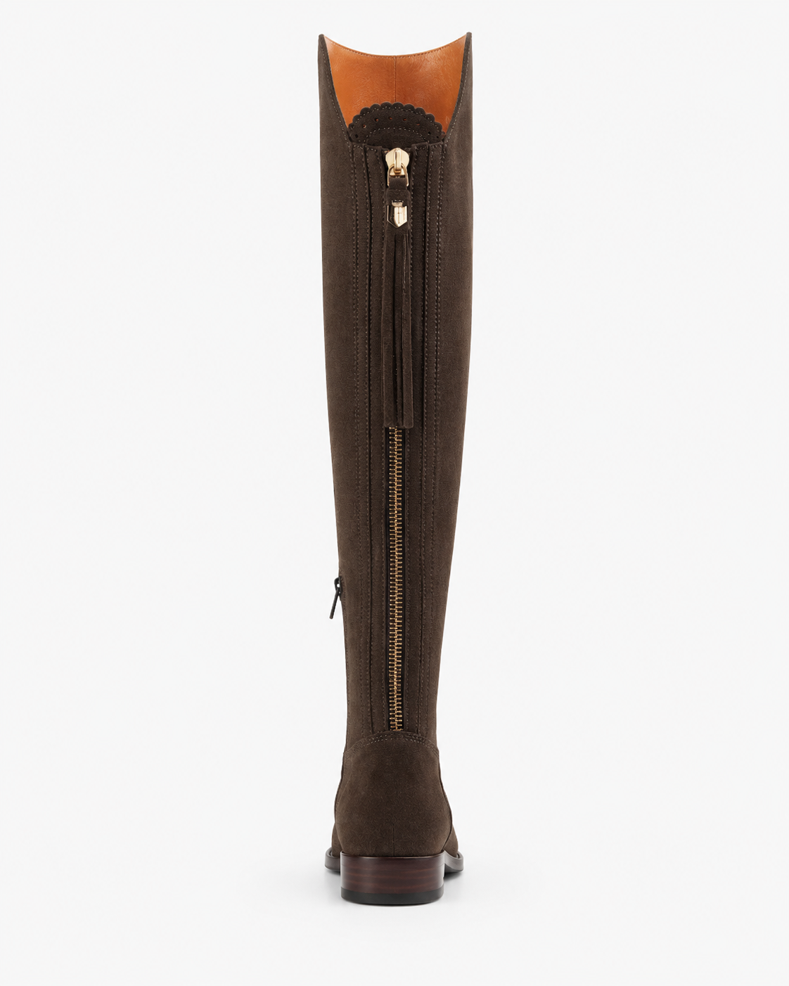 Fairfax & Favor Amira Flat Knee High Boots - Chocolate Suede - UK4