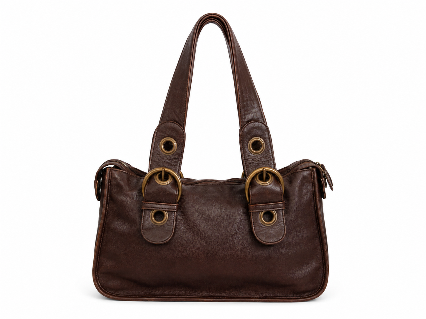 Vintage Hidesign Dark Brown Leather Shoulder Bag