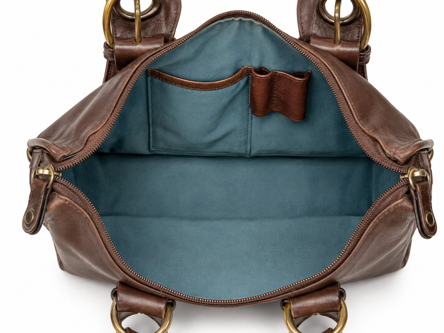 Vintage Hidesign Dark Brown Leather Shoulder Bag