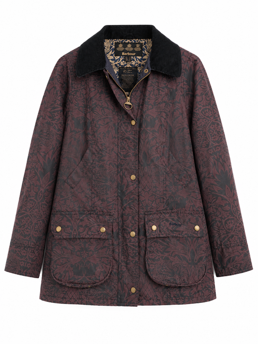 Barbour x William Morris Manderston Wax Jacket | UK 14