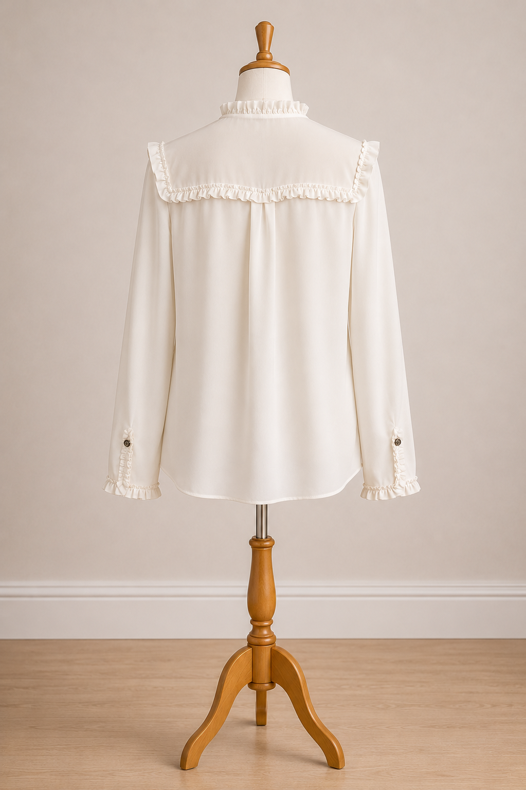 Pinko Cream 100% Silk Lace Ruffle Blouse