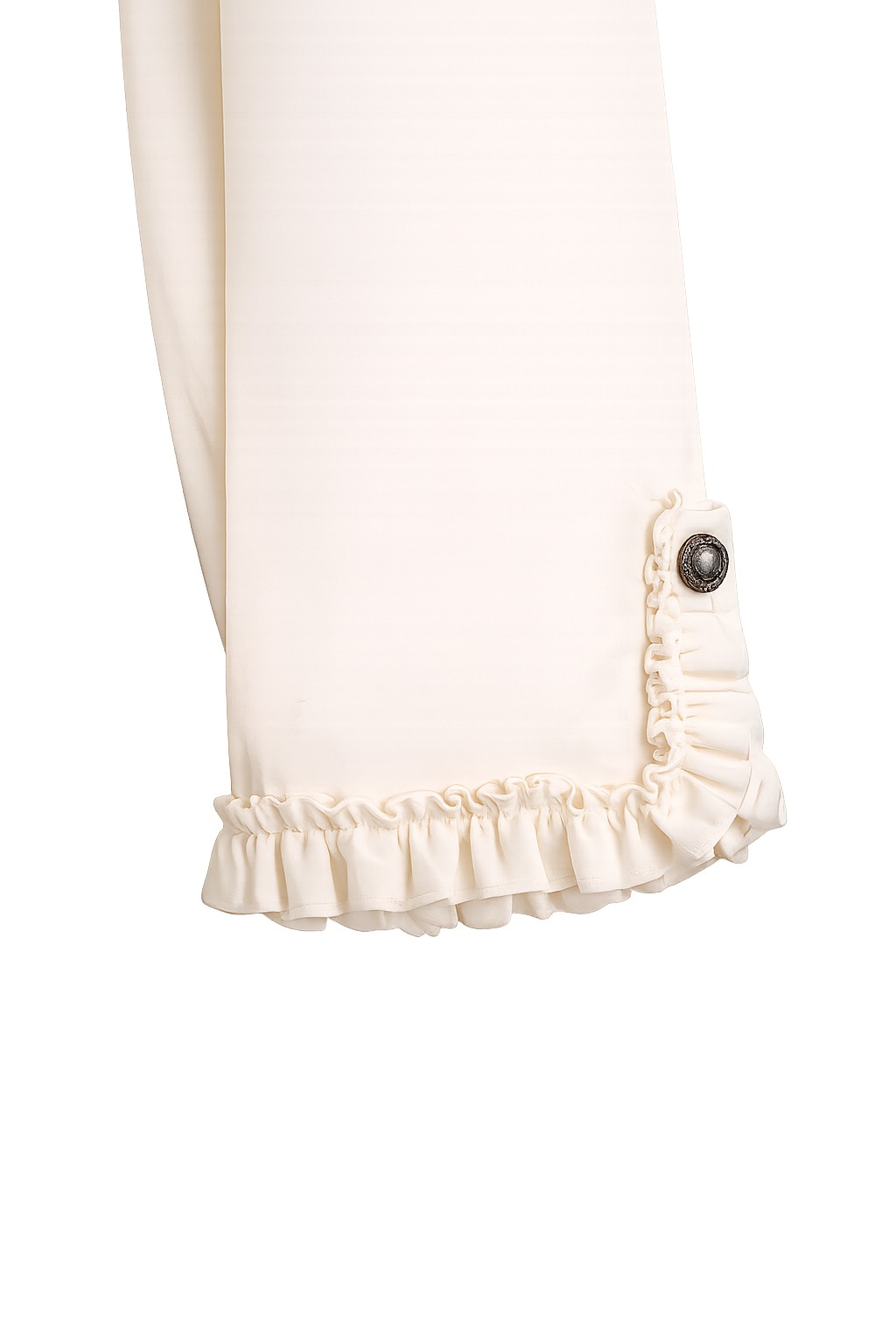 Pinko Cream 100% Silk Lace Ruffle Blouse