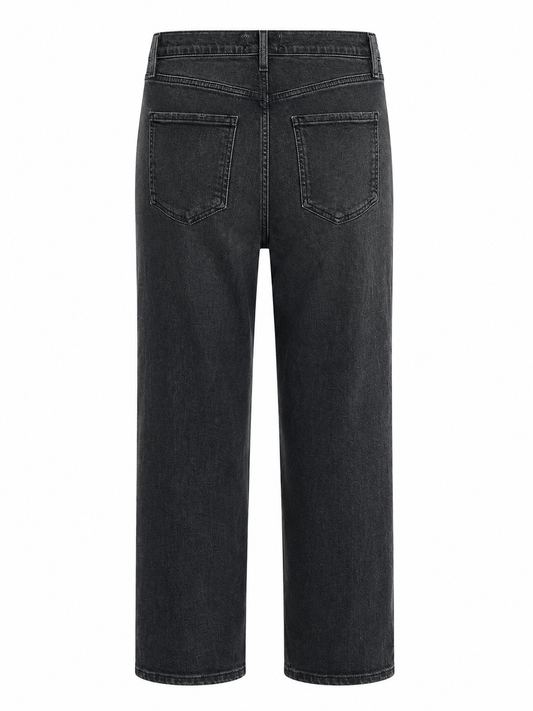 AGOLDE Riley Long Black High Rise Straight Leg Jeans