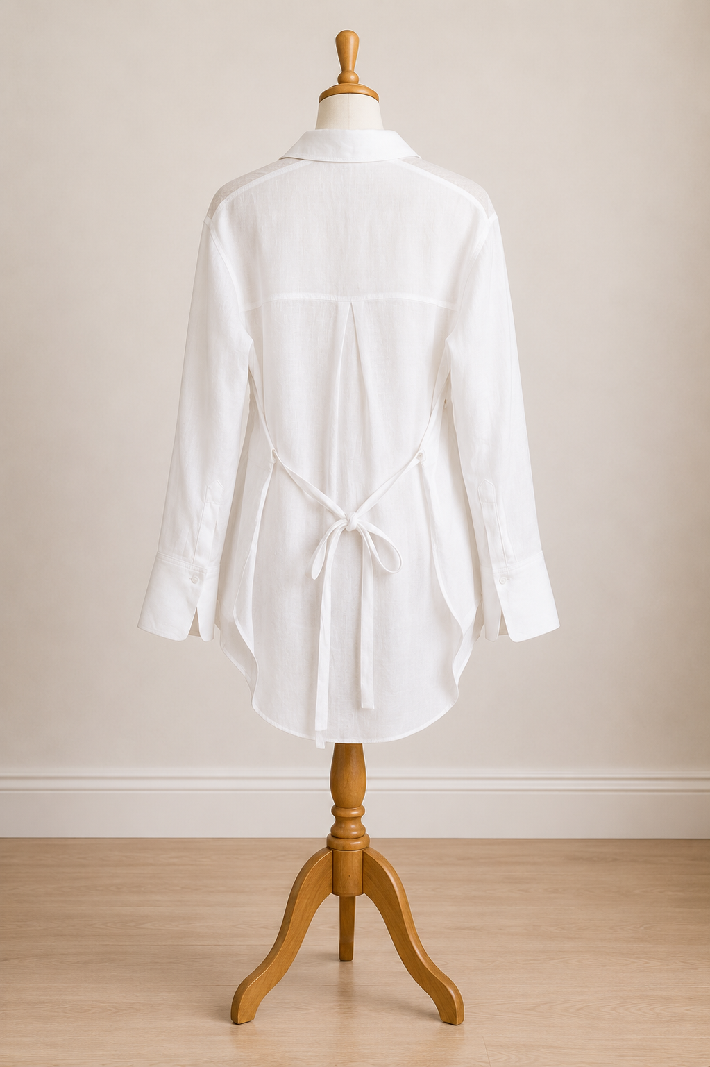 M&S Autograph White 100% Linen Longline Shirt