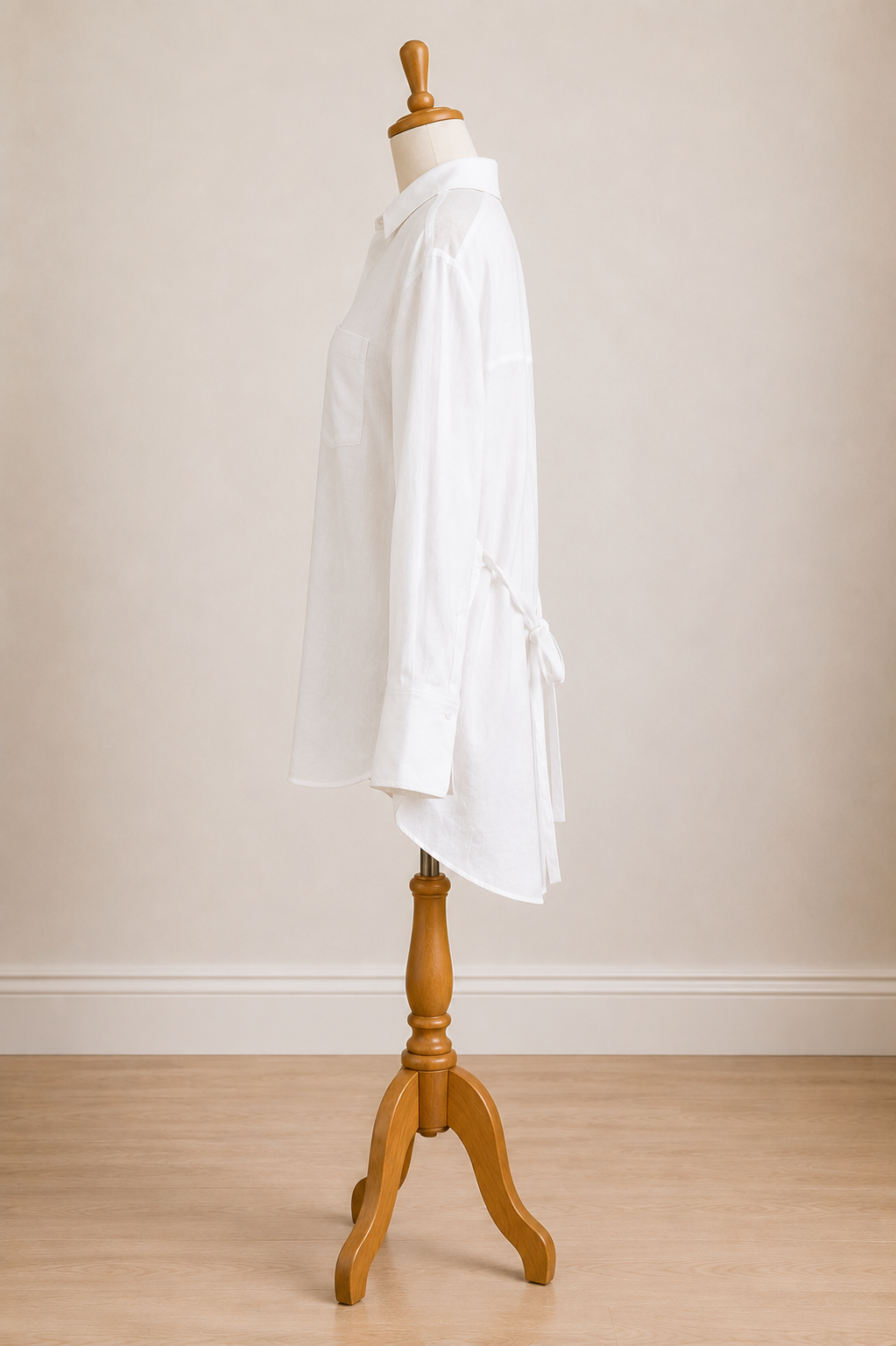 M&S Autograph White 100% Linen Longline Shirt