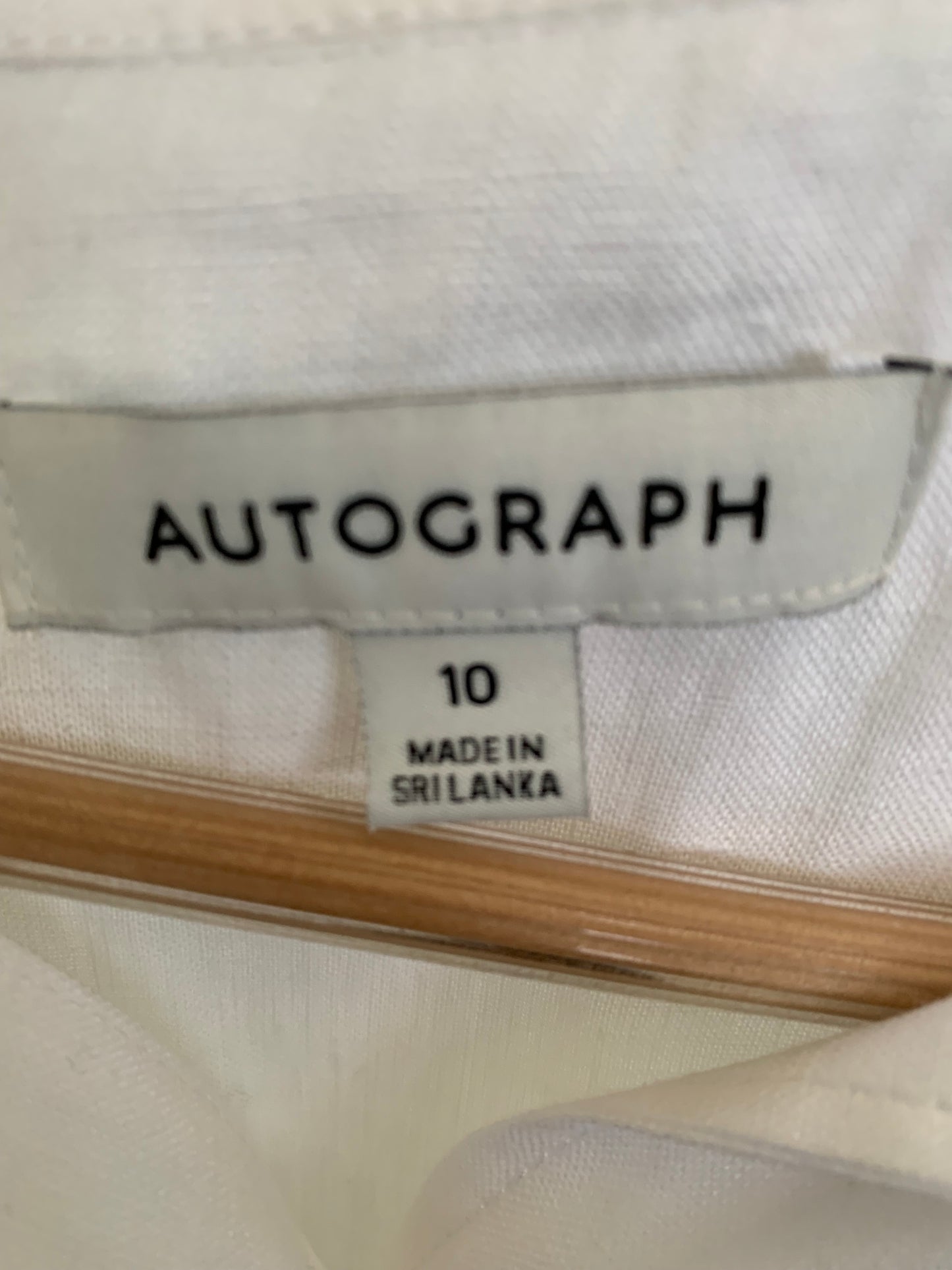 M&S Autograph White 100% Linen Longline Shirt