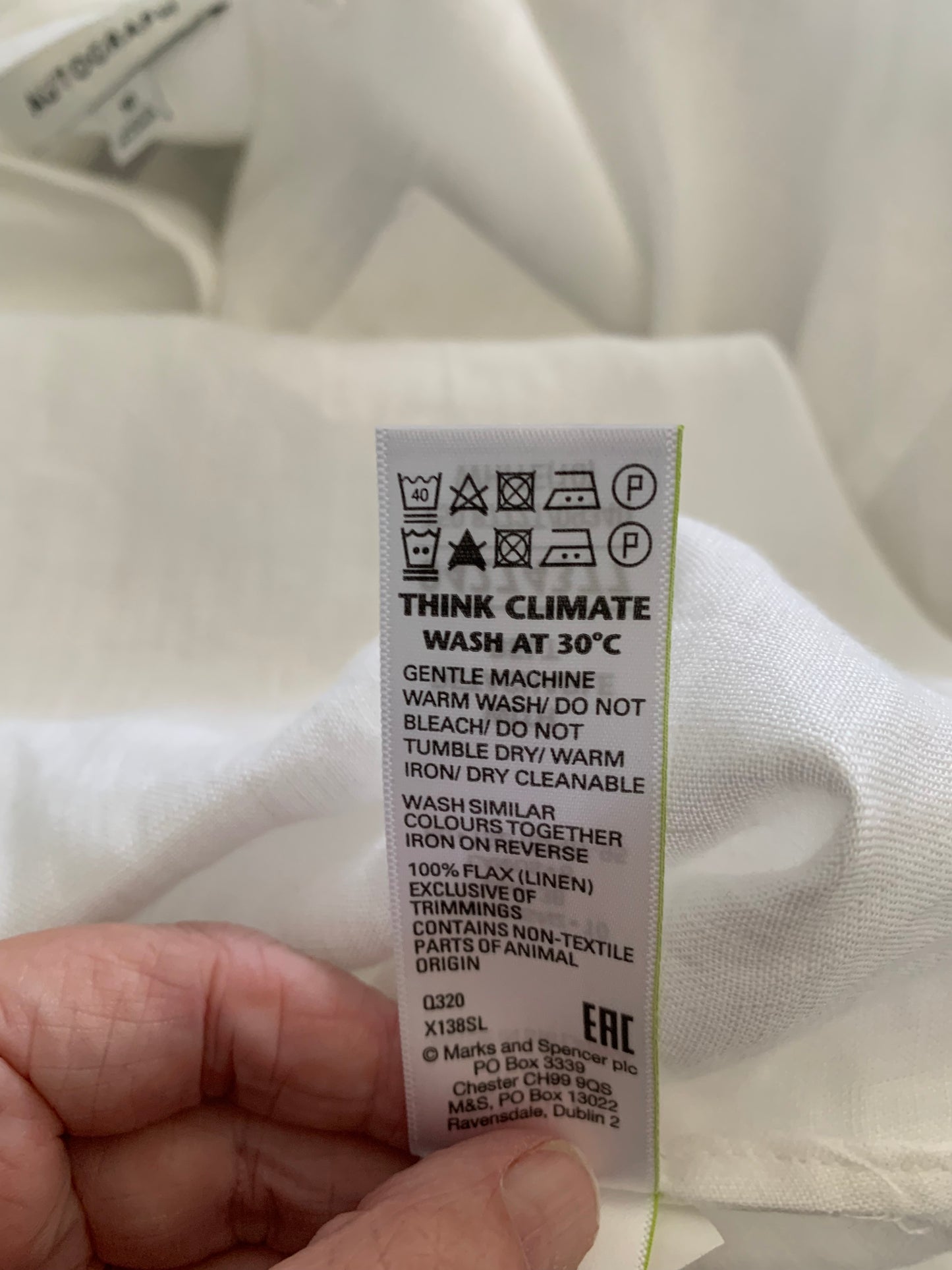 M&S Autograph White 100% Linen Longline Shirt