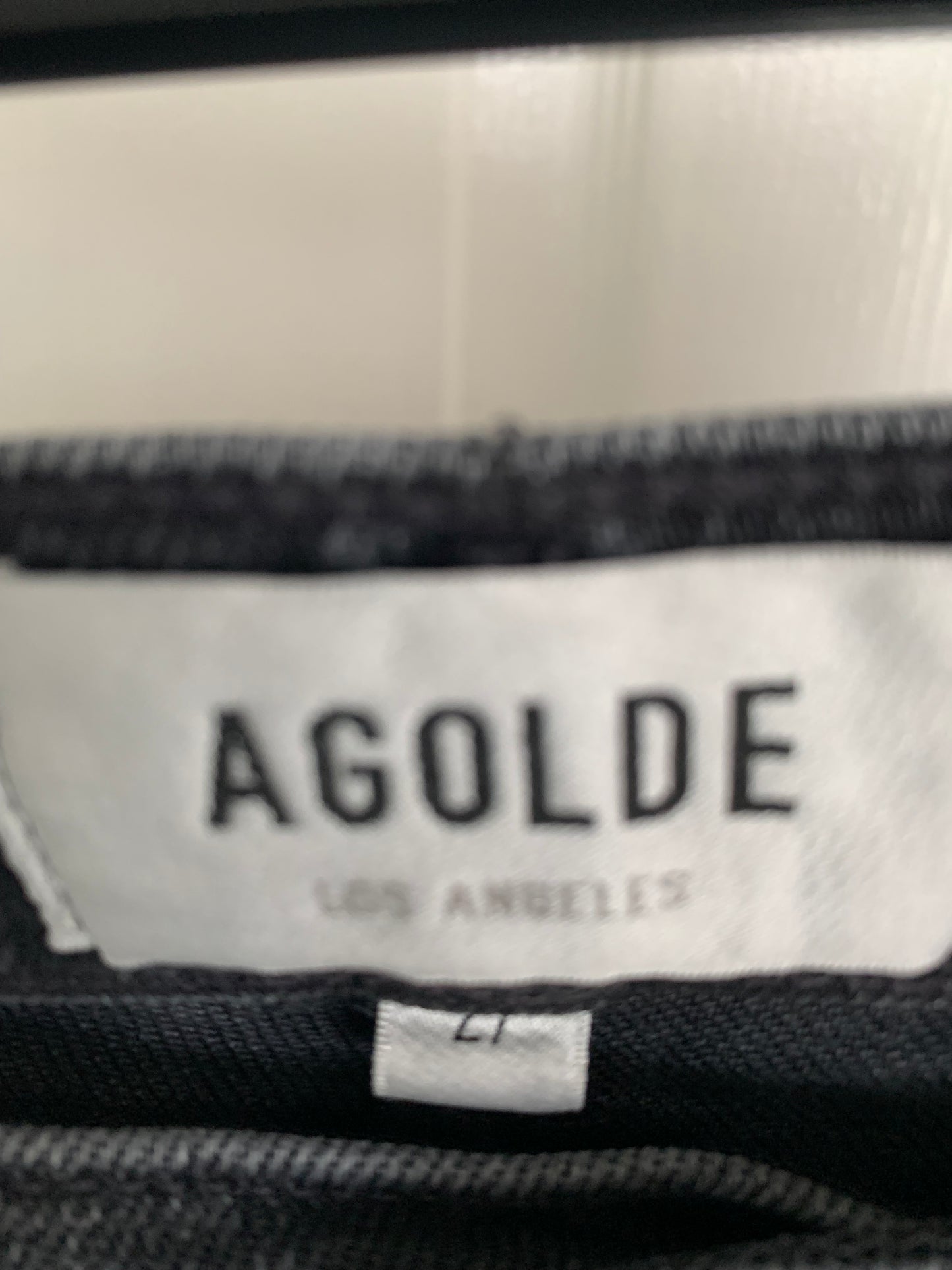 AGOLDE Riley Long Black High Rise Straight Leg Jeans