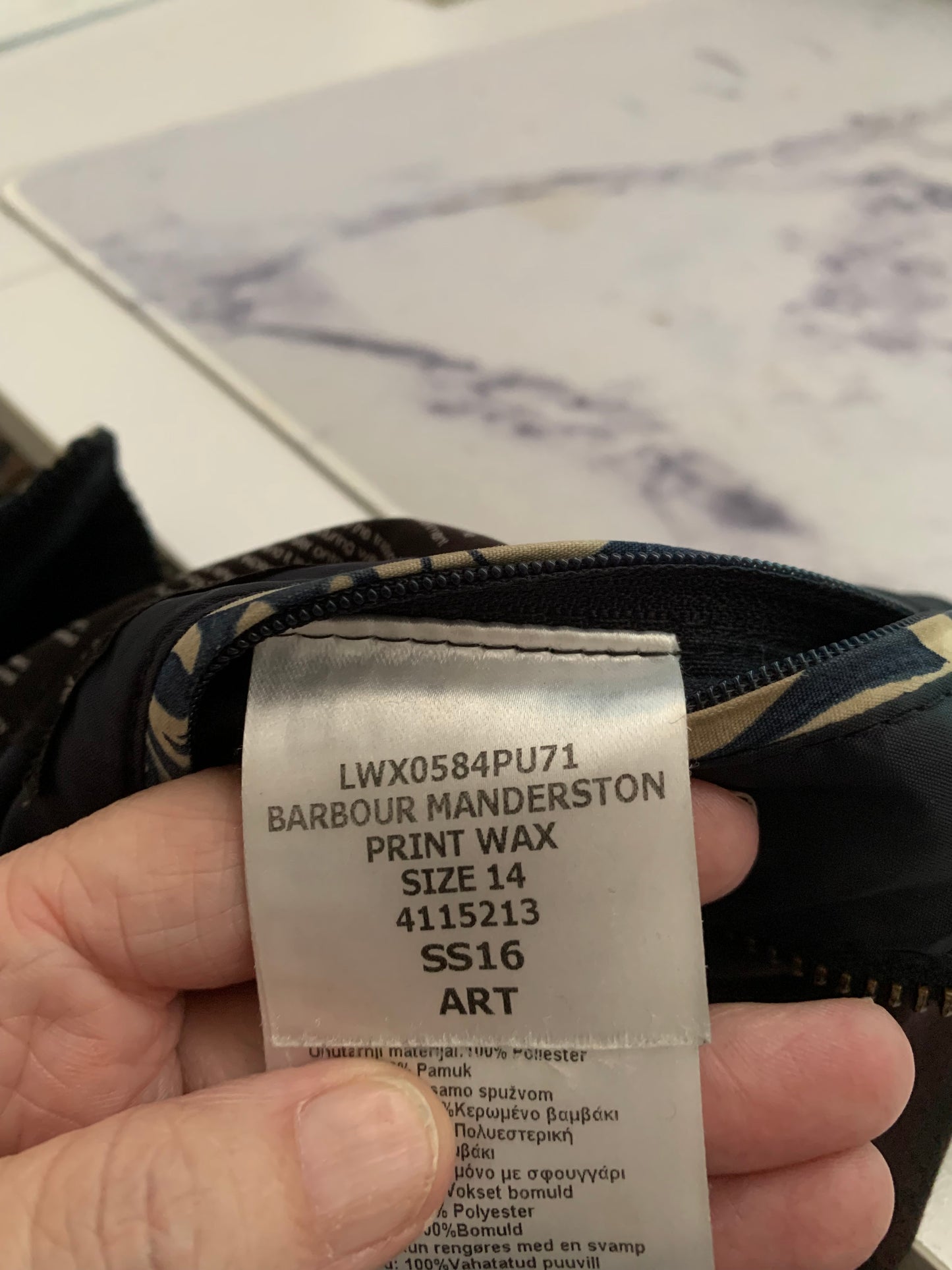 Barbour x William Morris Manderston Wax Jacket | UK 14
